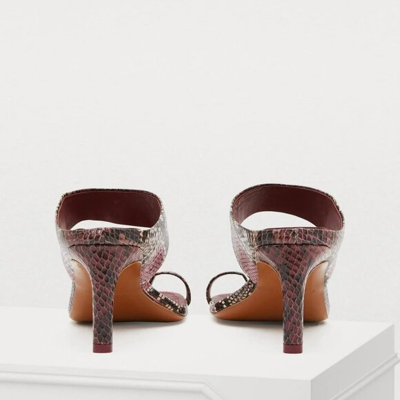 Zimmermann Snake-effect Toe Strap Leather Heeled Sandals - Picture 5 of 13